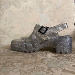 Glitter Jelly Sandals